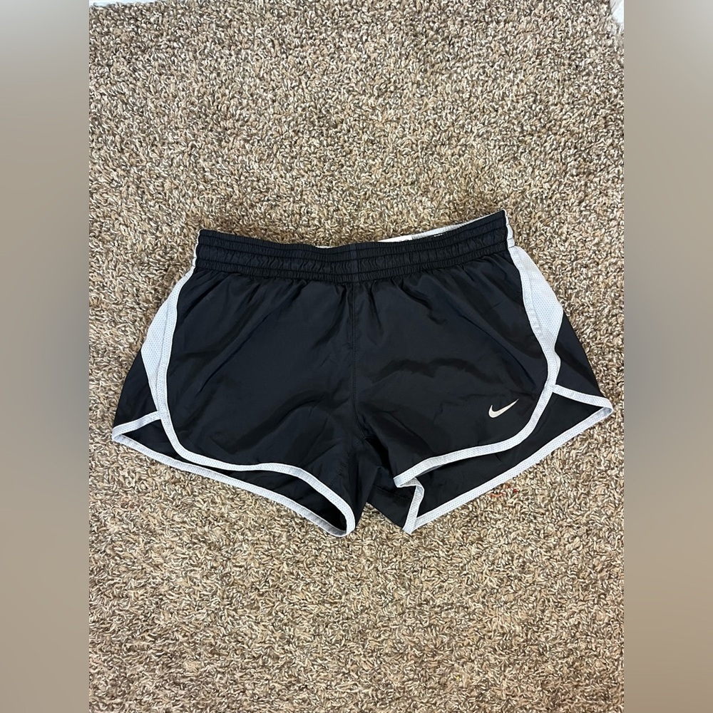 Nike Dri-Fit Women’s Black/Grey‎ Long Lined Athletic Running Shorts Size Small